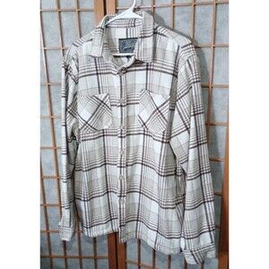 Brooklyn Cloth Flannel Shirt Mens XL Plaid Button Up Long Sleeve Soft Fleece